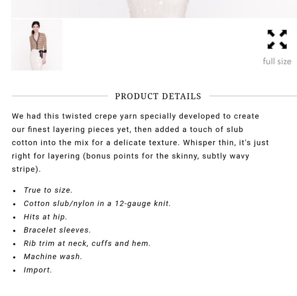 JCrew Striped Gauze Cardigan - Picture 7 of 8